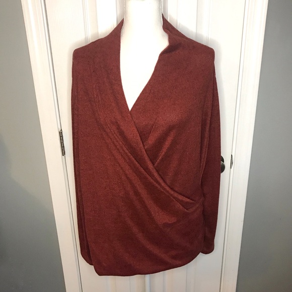 Pleione Sweaters - Pleione Super Soft Faux wrap Sweater, XL